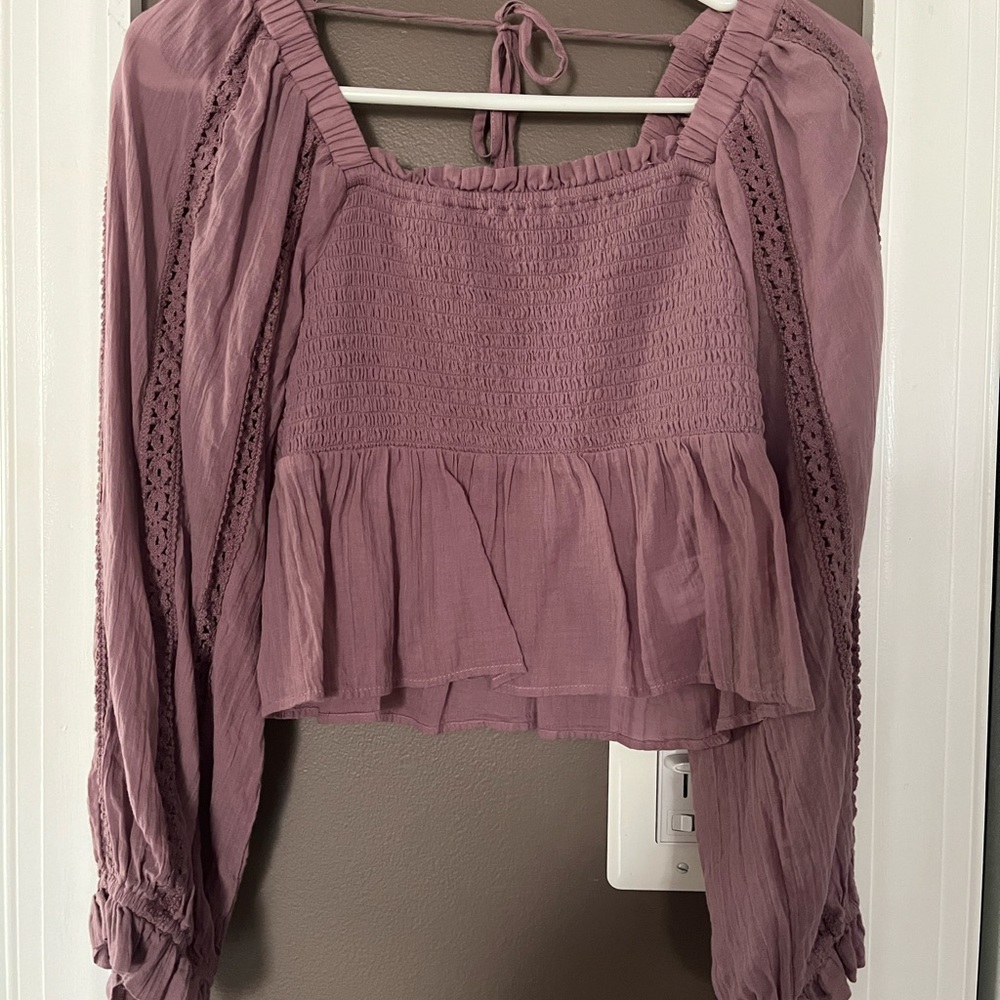 American eagle peasant top